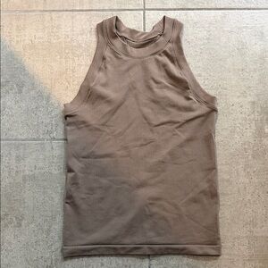 Athleta Brown Ribbed Tank Top